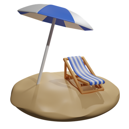 Vacances à la plage  3D Icon