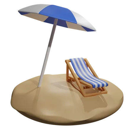 Vacances à la plage  3D Icon