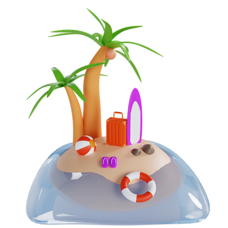 Vacances d'été  3D Illustration