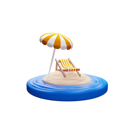 Vacances d'été  3D Icon