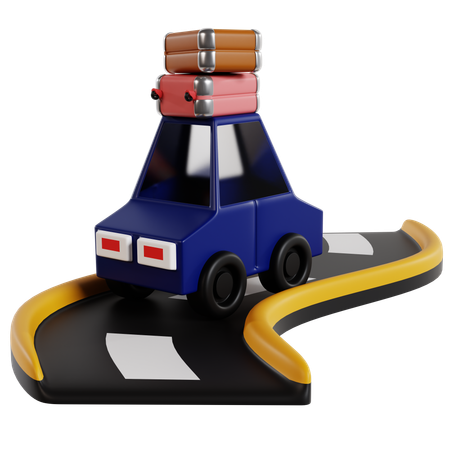 Road trip de vacances  3D Icon