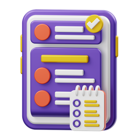 Vacancy information on tablet  3D Icon