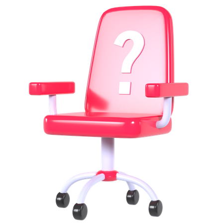 Vacant Seat  3D Illustration