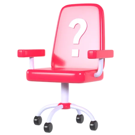 Vacant Seat  3D Illustration