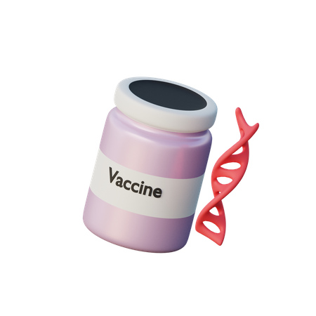 ARN du vaccin  3D Illustration