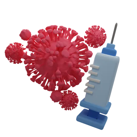 Vaccin contre le corona virus  3D Illustration