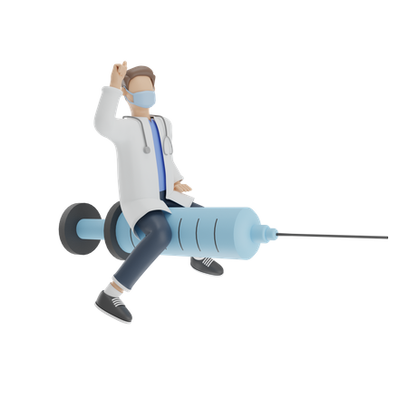 Vaccin contre le covid-19  3D Icon