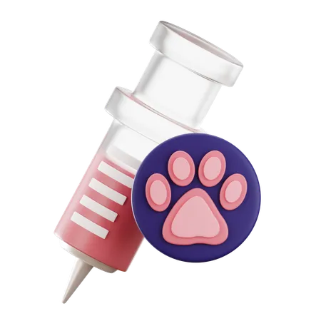 Vaccin pour animaux de compagnie  3D Icon