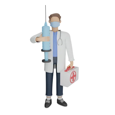 Vaccination  3D Illustration