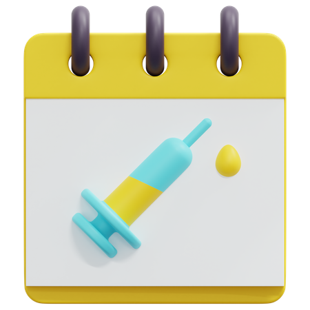 Vaccination Date  3D Icon