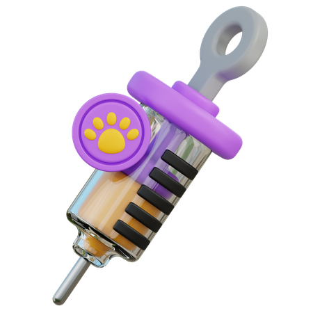 Vaccination des animaux  3D Icon