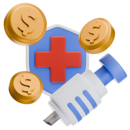 Vaccine and Health Finance  3D Icon