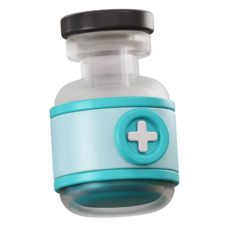 Vaccine Bottle  3D Icon