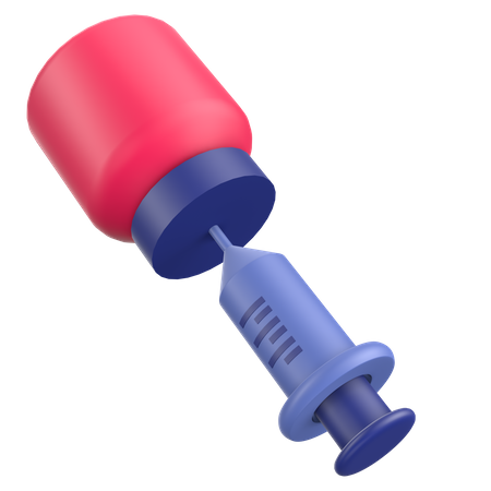 Vaccine Bottle 3D Illustration