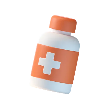 Vaccine Bottle  3D Icon