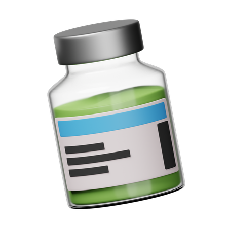 Vaccine Bottle  3D Icon