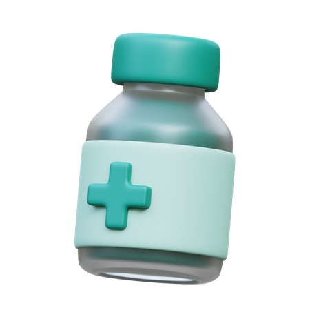 Vaccine Bottle  3D Icon