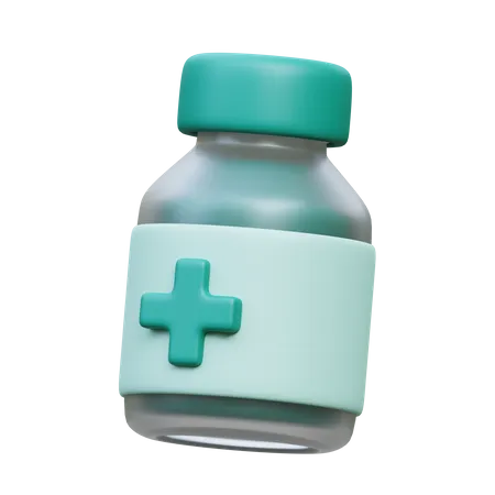 Vaccine Bottle  3D Icon