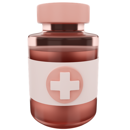 Vaccine Bottle  3D Icon