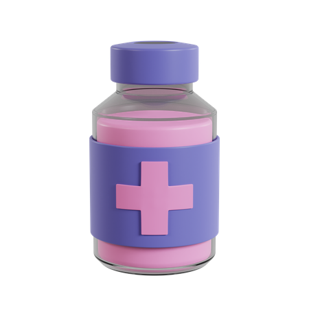 Vaccine bottle  3D Icon