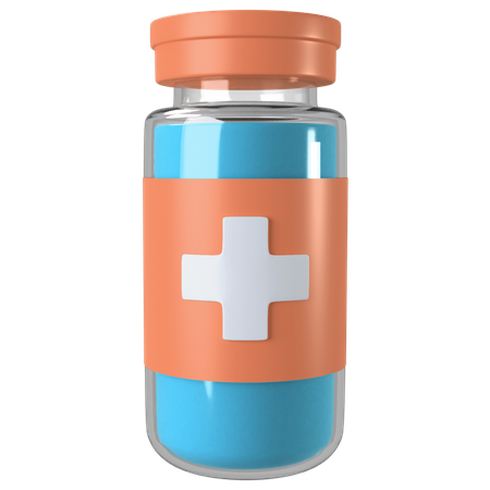 Vaccine Bottle  3D Icon