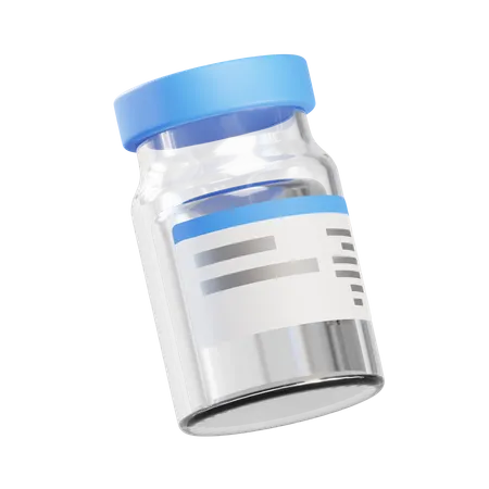 Vaccine Bottle  3D Illustration