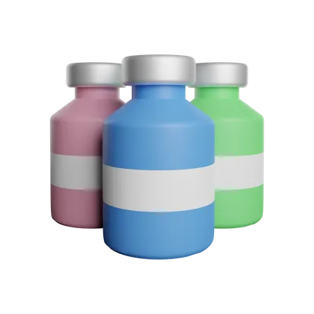 Vaccine Bottle  3D Illustration