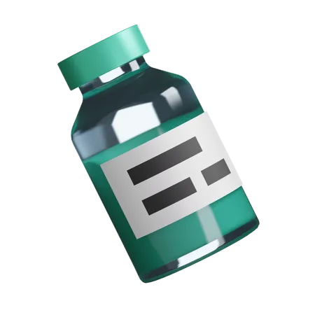 Vaccine Bottle  3D Illustration