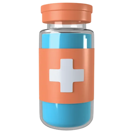 Vaccine Bottle  3D Illustration