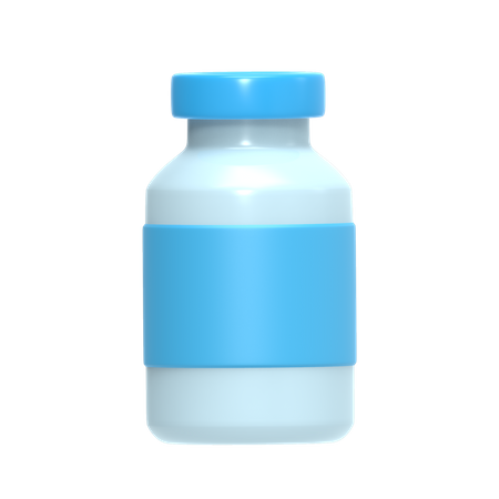 Vaccine Bottle  3D Illustration