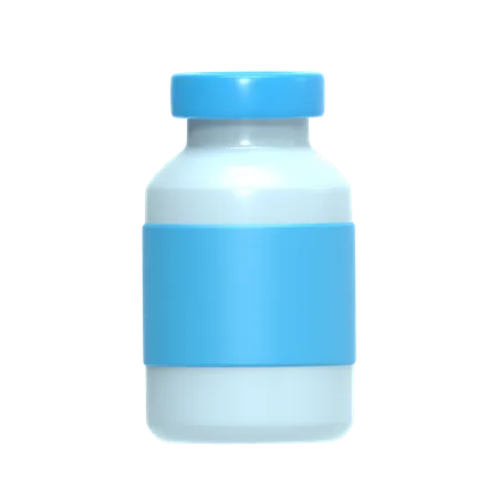 Vaccine Bottle  3D Illustration