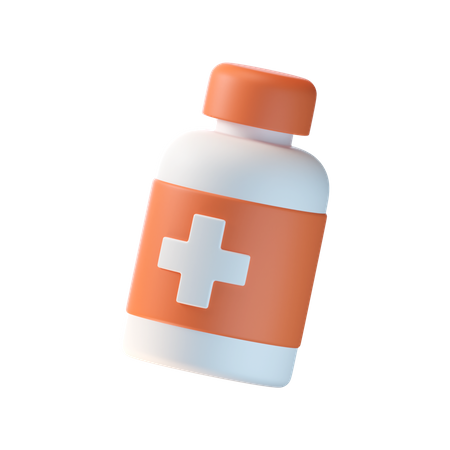 Vaccine Bottle 3D Icon