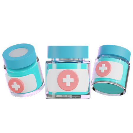 Vaccine Bottles  3D Icon