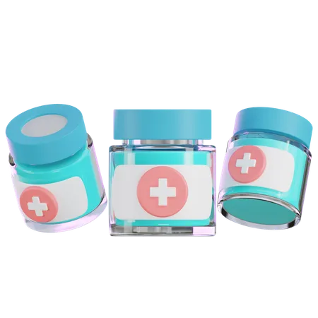 Vaccine Bottles  3D Icon