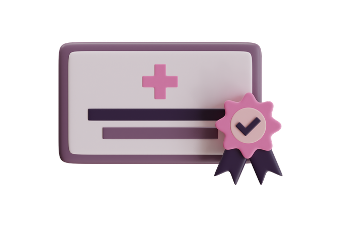 Vaccine Certificate  3D Icon