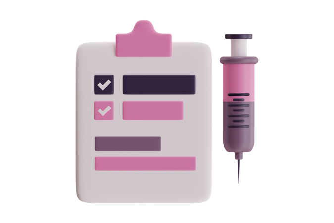 Vaccine Checklist  3D Icon