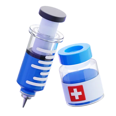 Vaccine Injection  3D Icon