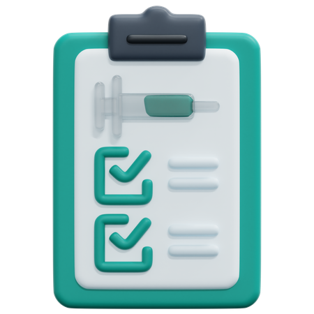 Vaccine Record  3D Icon