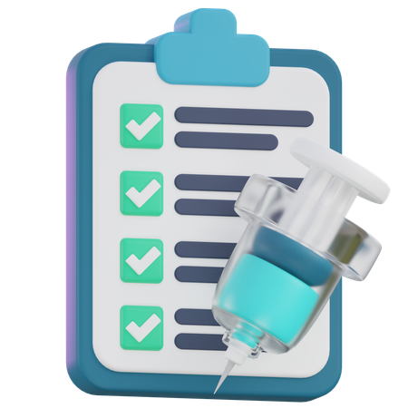 Vaccine Report  3D Icon