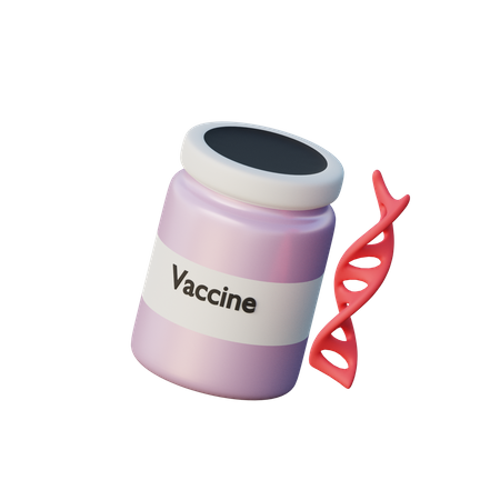 Vaccine RNA 3D Illustration