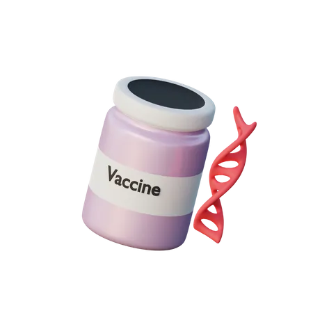 Vaccine RNA 3D Illustration