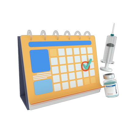 Vaccine Schedule  3D Illustration