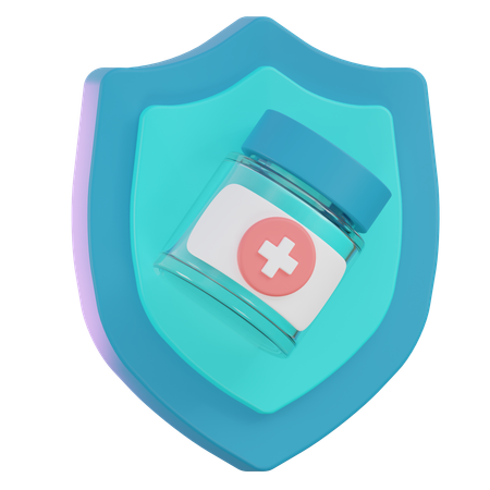 Vaccine Shield  3D Icon