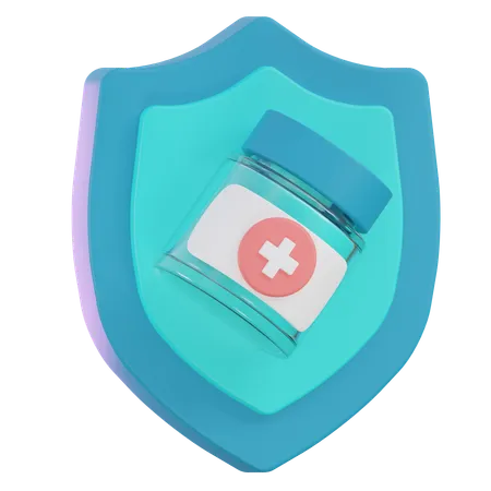 Vaccine Shield  3D Icon
