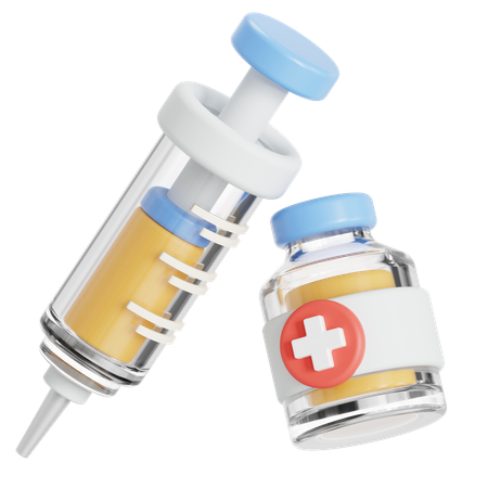 Vaccine syringe  3D Icon
