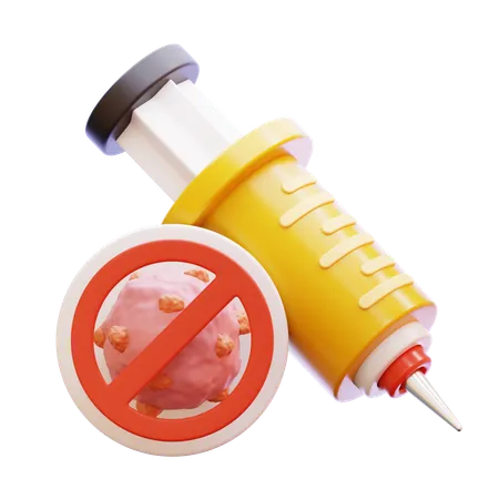 Vaccine Syringe  3D Icon