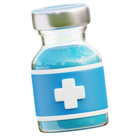 Vaccine Vial  3D Icon