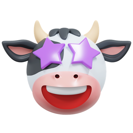 Vache aux yeux étoilés  3D Icon