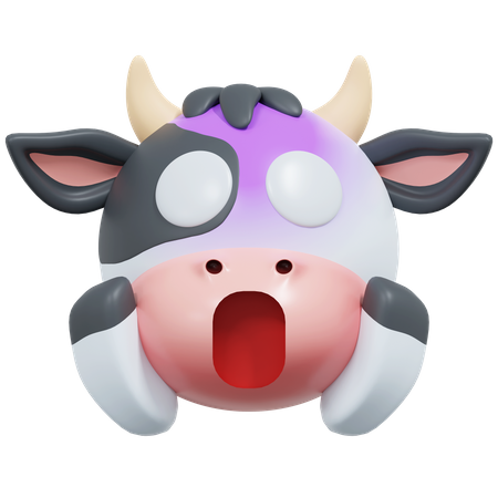 Vache choquée  3D Icon