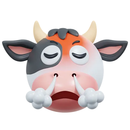 Vache ennuyée  3D Icon